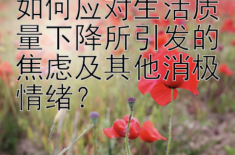 如何应对生活质量下降所引发的焦虑及其他消极情绪？