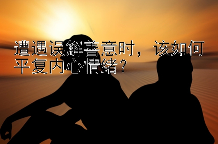 遭遇误解善意时，该如何平复内心情绪？