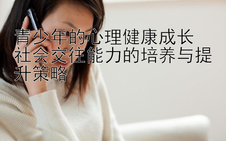 青少年的心理健康成长  
社会交往能力的培养与提升策略